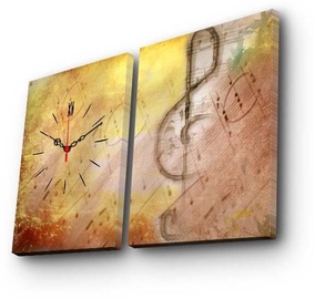Pulkstenis - bilde Wallity Canvas 2P3040CS-134, oranža, koks/kanva, 64 cm x 40 cm