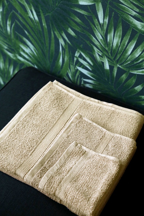 Rankšluostis vonios Okko Towel, rudas/smėlio ruda, 50 x 80 cm