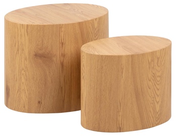 Kafijas galdiņš Actona Mice Oval, ozola, 480 mm x 330 mm x 400 mm