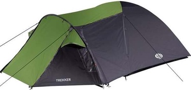 Četrvietīga telts Nils Camp Trekker NC6012, melna/tumši zaļa