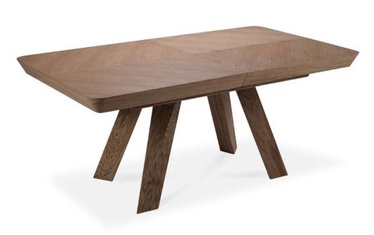 Обеденный стол c удлинением Micadoni Home Sally, темно коричневый, 180 - 380 см x 100 см x 76 см