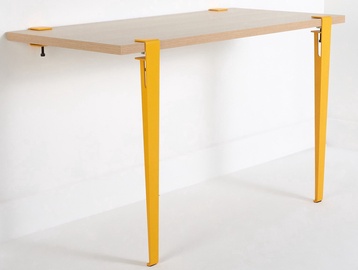 Galds Kalune Design Cuarius, dzeltena/koka