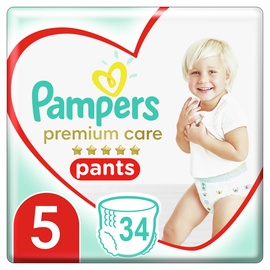 Sauskelnės Pampers Premium Care Pants, 5 dydis, 11 - 16 kg, 34 vnt.