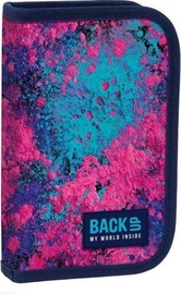 Пенал Derform BackUp, 20 см x 13 см, синий/розовый