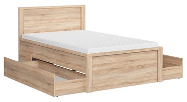 Кровать одноместная Kaspian 120/T, 120 x 200 cm, дубовый
