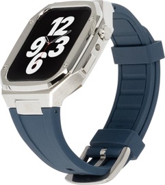 Защитная рамка Ralph Giallo Apple Watch Case 45mm Noce Silver, синий/серебристый