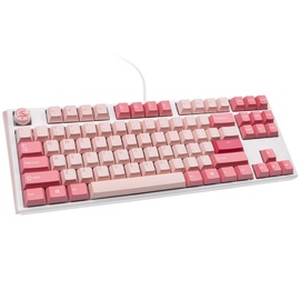 Клавиатура Ducky One 3 Gossamer Cherry MX Silent Red EN, белый/розовый