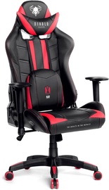 Spēļu krēsls Diablo X-Ray 2.0, 59.5 x 58 x 123 - 130 cm, melna/sarkana