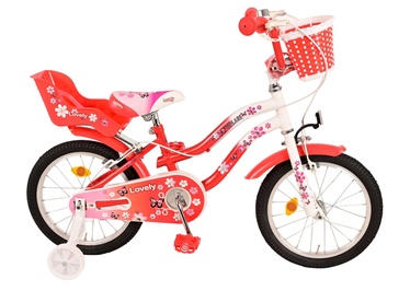 Vaikiškas dviratis, miesto Volare Lovely, baltas/raudonas, 16"