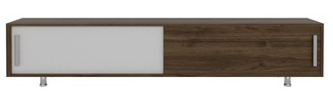 ТВ стол Kalune Design Nehi, белый/ореховый, 1800 мм x 300 мм x 400 мм