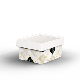 Hoiukast Domoletti Marble, 1 l, valge/must/beež/, 14 x 12 x 7.5 cm