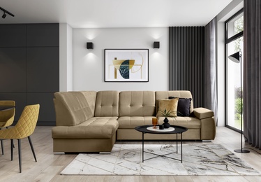 Stūra dīvāns Sado Nube 20, gaiši brūna, kreisais, 192 x 272 cm x 95 cm