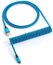 Klaviatūras kabeļi Cablemod Classic Coiled Keyboard Cable USB-C / USB Typ-A, gaiši zila