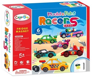 Ģipša figūru veidošanas komplekts Color Day Mould&Paint Racers, daudzkrāsains