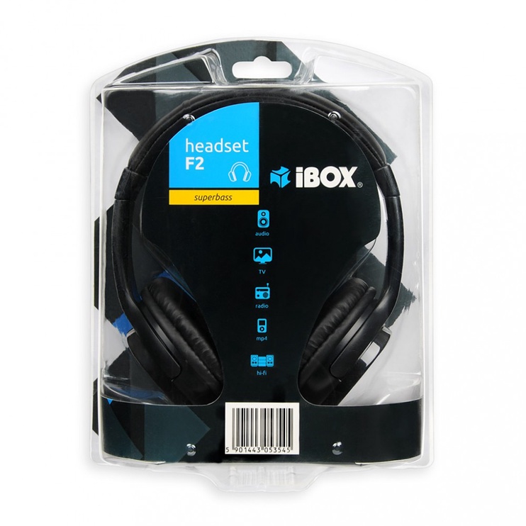 Laidinės ausinės iBOX F2, juoda