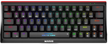 Klaviatūra Marvo KG980B TKL Blue EN, melna