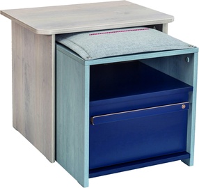 Naktinis staliukas Kalune Design Trio 813CLK3518, mėlynas, 41 x 55 cm x 48 cm