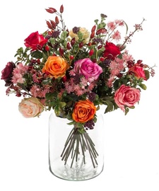 Mākslīgo ziedu pušķis VLX Flame Roses 423625, daudzkrāsains