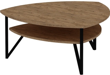 Журнальный столик Kalune Design Lonnes, коричневый, 93 см x 93 см x 42 см