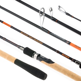 Спиннинг Akara Black Hunter, 228 см, 144 г, черный/oранжевый