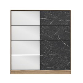 Spinta Kalune Design Kale 3980, juoda/antracito, 52 cm x 180 cm x 210 cm, su veidrodžiu