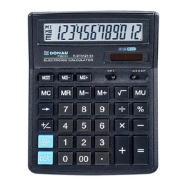 Калькулятор настольные Donau DT4121, черный
