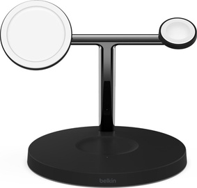 Lādētājs Belkin WIZ017vfBK 3-in-1, 3 x Qi Wireless, melna