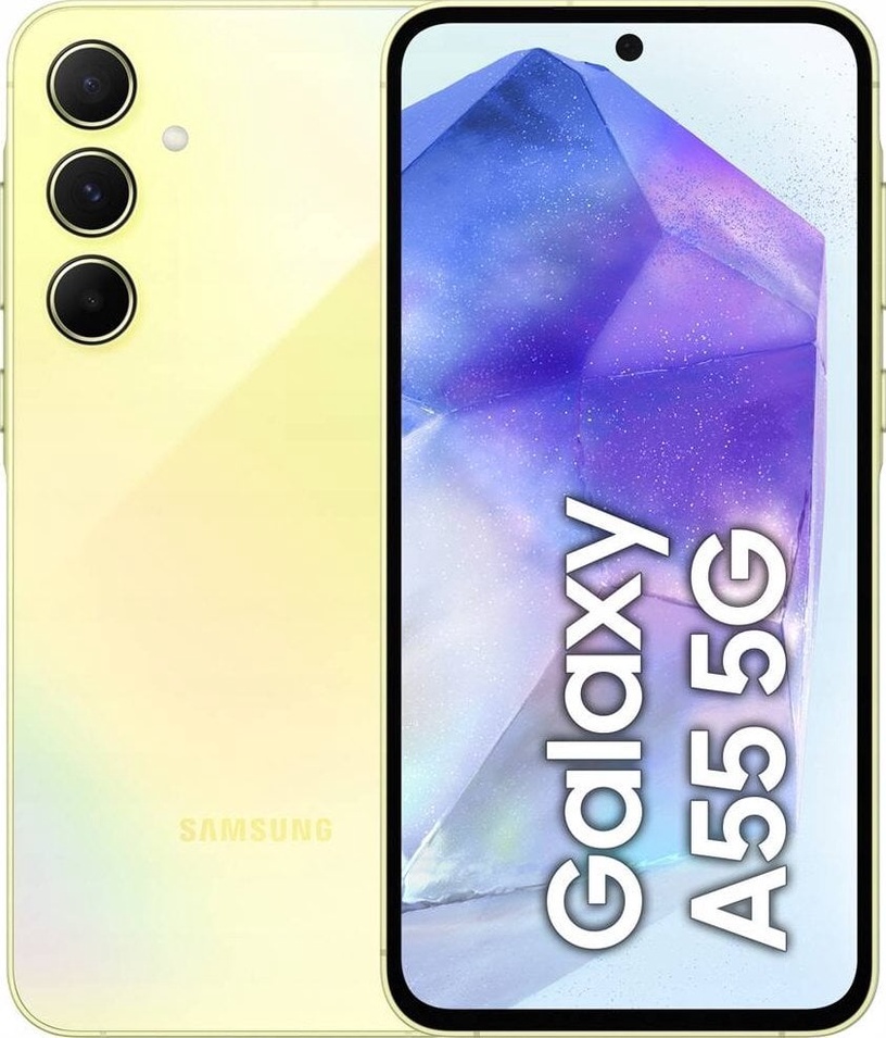 Mobiiltelefon Samsung Galaxy A55 5G, 256 GB, kollane