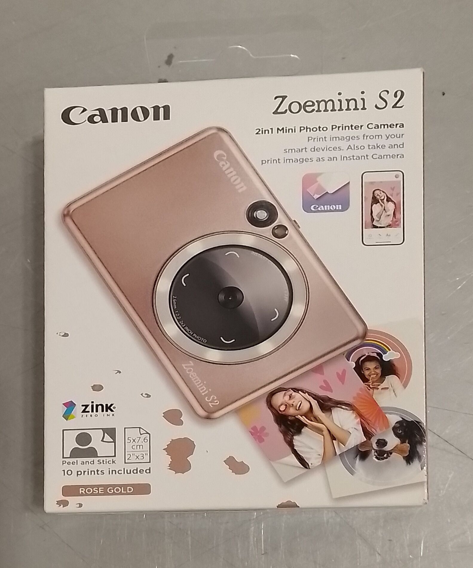 Моментальный фотоаппарат Canon Zoemini S2, белый (поврежденная упаковка)/01  - Krauta.ee