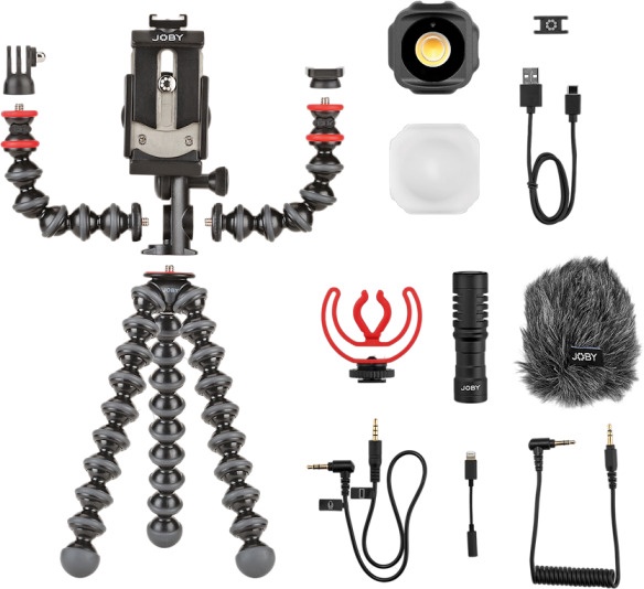 Комплект держателя для телефона JOBY Gorillapod Mobile Vlogging Kit JB01645-BWW, черный, 5 - 6.7 ″