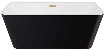 Vann, teisaldatav Besco Varya Black&White Matt, 150 cm x 75 cm x 58 cm, ristkülik