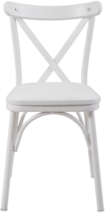 Ēdamistabas komplekts Kalune Design OLV-SA-TK9, balts/koka