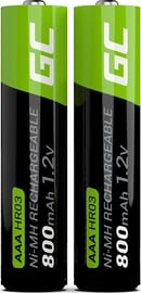 Uzlādējamās baterijas Green Cell GR08 HR03, AAA, 800 mAh, 2 gab.