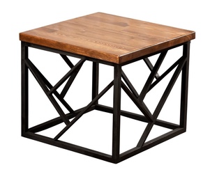 Журнальный столик Kalune Design Zenica, черный/ореховый, 46 см x 46 см x 41 см
