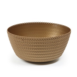 Puķu pods Lamela 787-52, plastmasa, 240 mm, Ø 240 mm x 240 mm, zelta