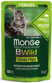 Влажный корм для кошек Monge BWild Sterilised Wild Boar & Vegetables, дичь/овощи, 0.085 кг