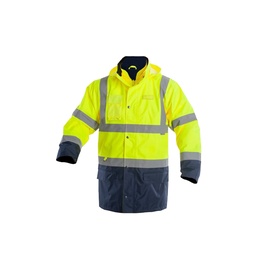 Рабочая куртка Sara Workwear Drogowiec 11-000102-XL, синий/желтый, полиэстер, XL размер