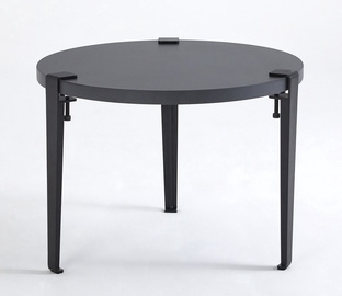 Kafijas galdiņš Kalune Design Fregoia, melna/antracīta, 60 cm x 60 cm x 45 cm