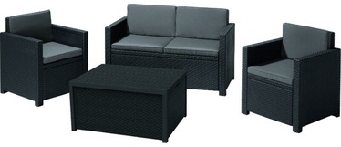 Välimööbli komplekt Keter Monaco Set With Storage Table, hall/grafiit, 4 istekohta