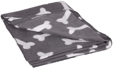 Одеяло для животных Karlie Bones 1030691, белый/серый, 100x70 cm