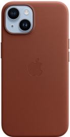 Ümbris Apple Leather Case with MagSafe, Apple iPhone 14, pruun