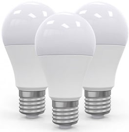 LED lampa Omega LED, silti balta, E27, 10 W, 800 lm, 3 gab.