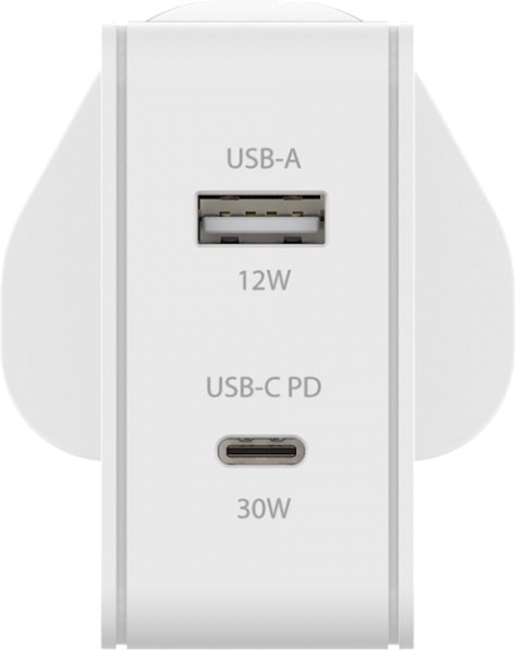 Зарядное устройство JOBY JB01806-BWW, USB/USB-C, белый, 30 Вт