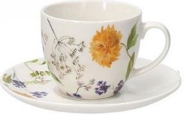 Tass alustassiga Tognana Audrey Iris, 2 tk, valge mitmevärviline, 0.2 l