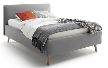 Кровать Mattis Aspen, 140 x 200 cm, светло-серый, с решеткой