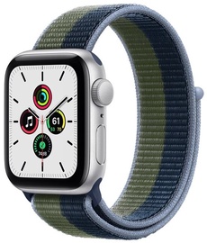 Умные часы Apple Watch SE GPS + Cellular 44mm, серебристый/зеленый/голубой