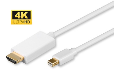 Кабель MicroConnect Mini DisplayPort, HDMI, 2 м, белый