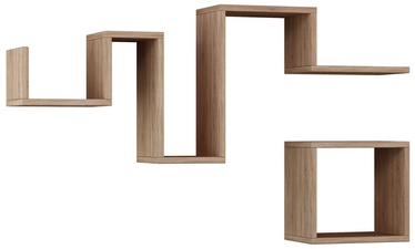 Sienas plaukts Kalune Design Follow, ozola, 116 cm x 20 cm x 45 cm