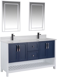 Комплект мебели для ванной Kalune Design Yampa 60, темно-синий, 54 x 150 см x 86 см