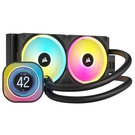 Водный охладитель для процессора Corsair Link LCD H100i RGB, 277 мм x 27 мм